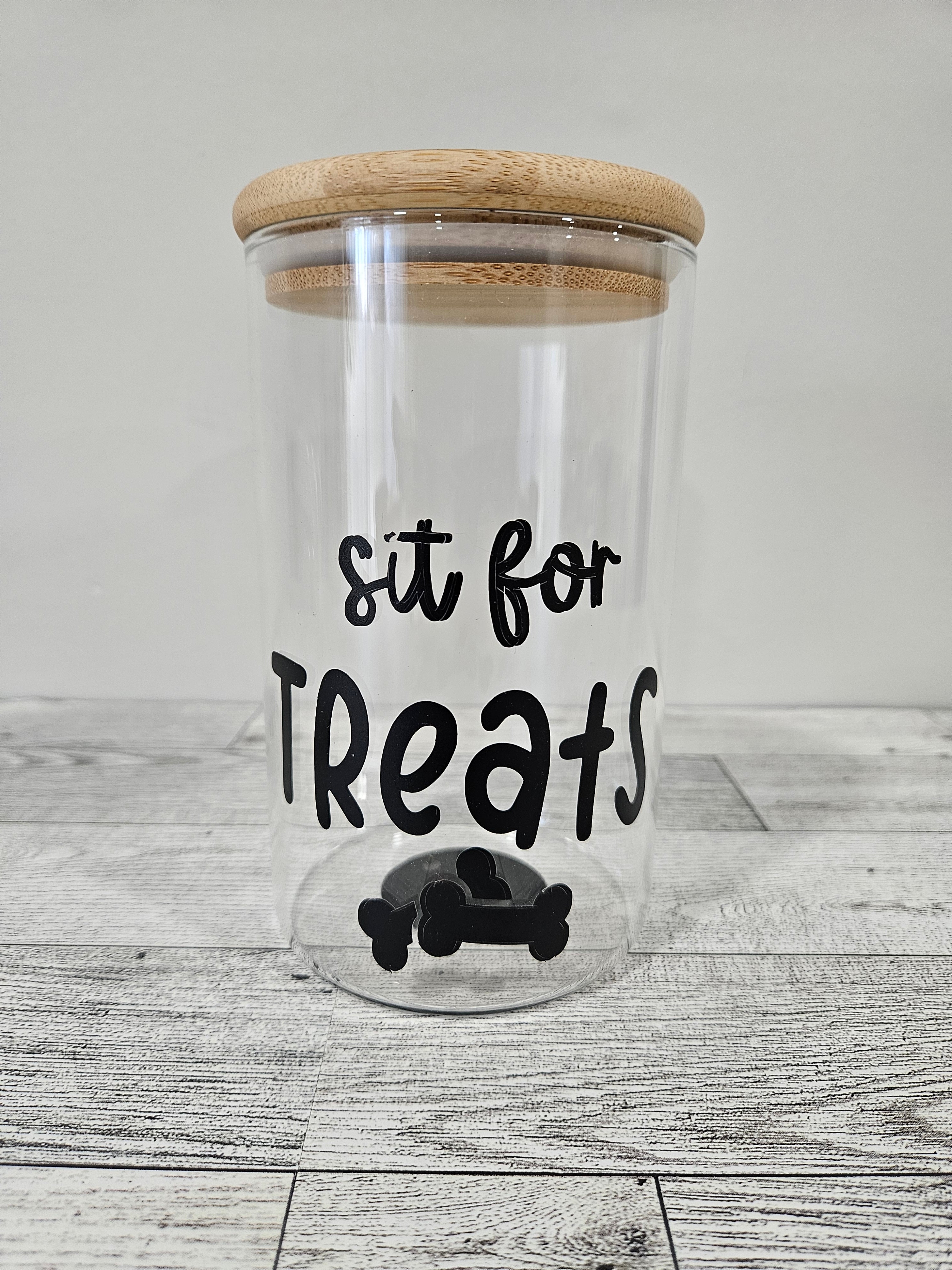 Dog Glass Treat Jars